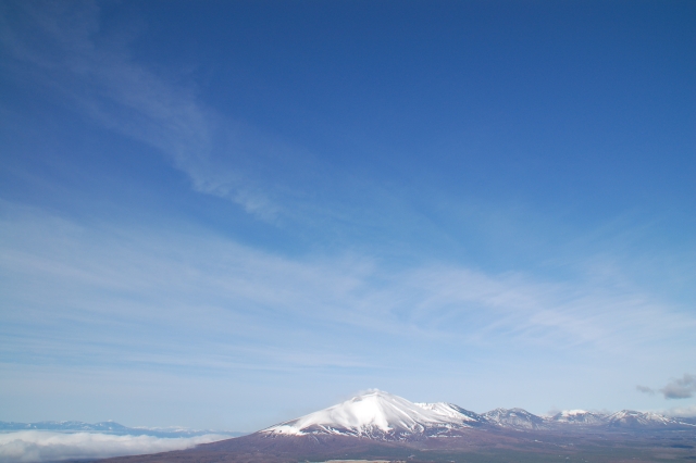 Mt. Asama and the sky.