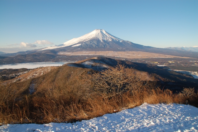 The view of Mt. Fuji area from the mountaintop of Mt. Ishiwari