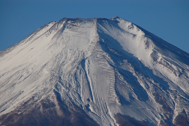 The mountaintop of Mt. Fuji