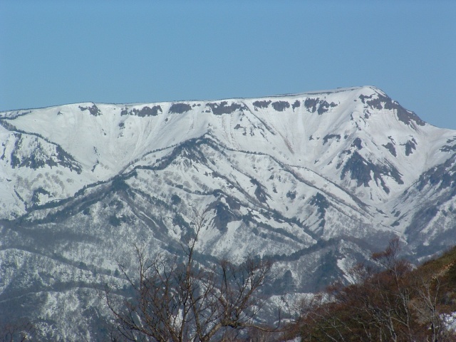 View of Mt. Naeba from mountain trail.