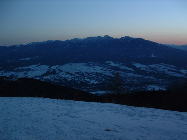 Yatsugatake mountains before the sunrise.