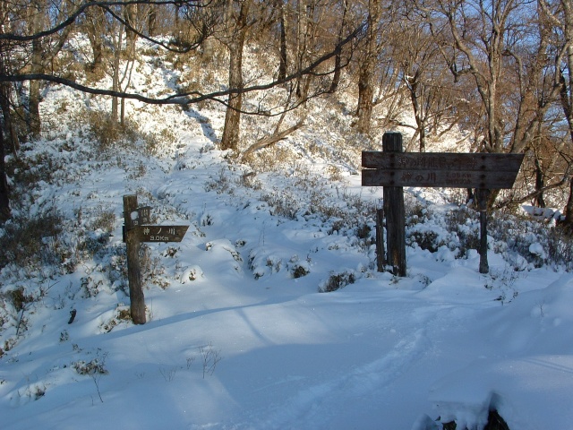 The signpost in the ridgeline.