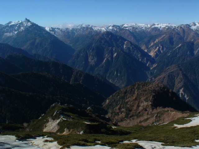 View of Mt. Yarigatake area.