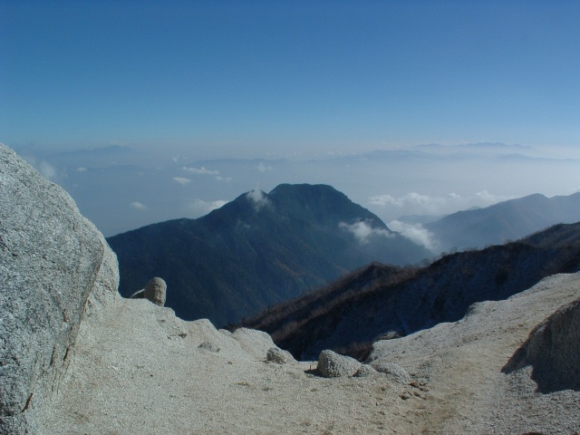 The mountain trail on a cloud
