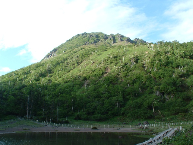 Mt. Nikko-Shirane from Midagaike Pond.