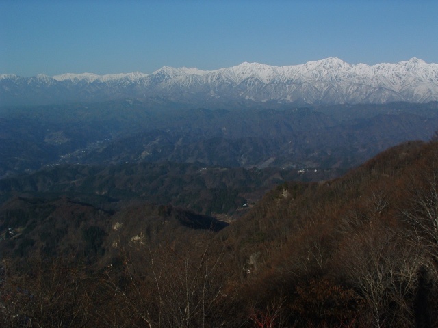 North Alps and landscape of Nagano Pref.