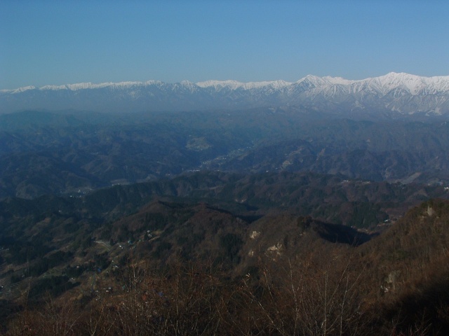 North Alps and landscape of Nagano Pref.