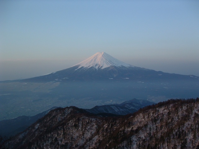 Mt. Fuji just after the daybreak.