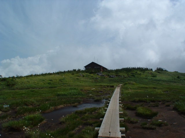 The mountain hut of the Naeba mountaintop.